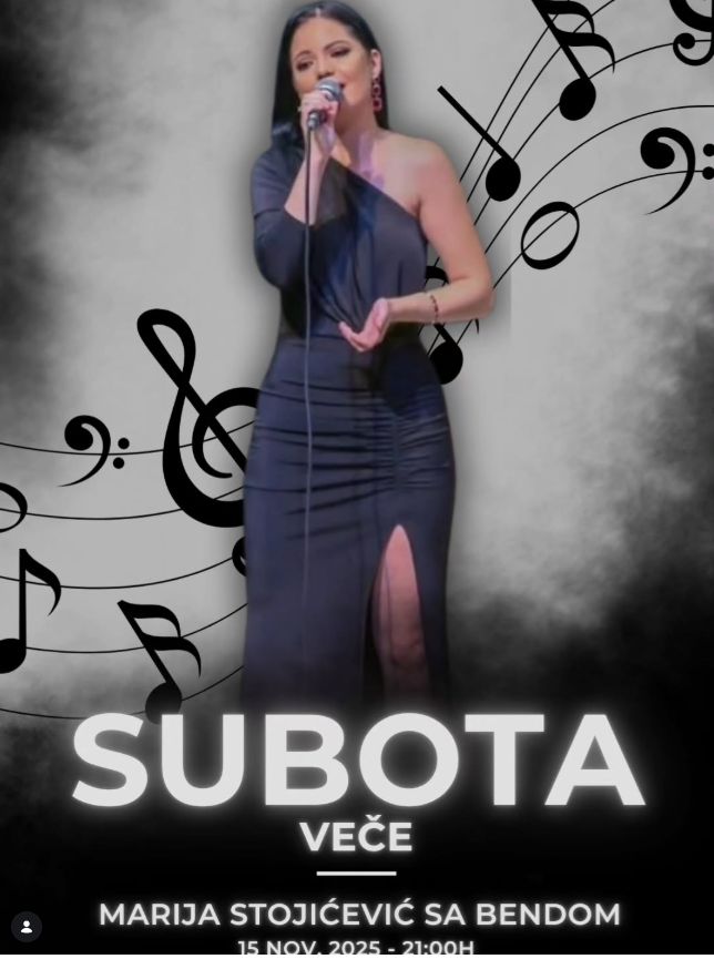 Plakat: Marija Stojićević sa bendom, PUB 012 Požarevac
