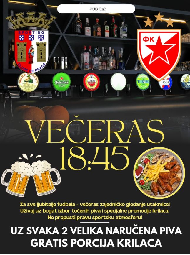 Plakat: Sporting – Crvena zvezda, PUB 012 Požarevac