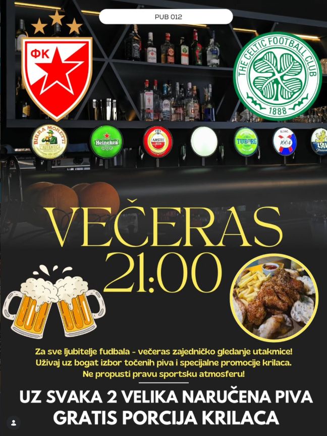 Plakat: Crvena zvezda – Celtic, PUB 012 Požarevac